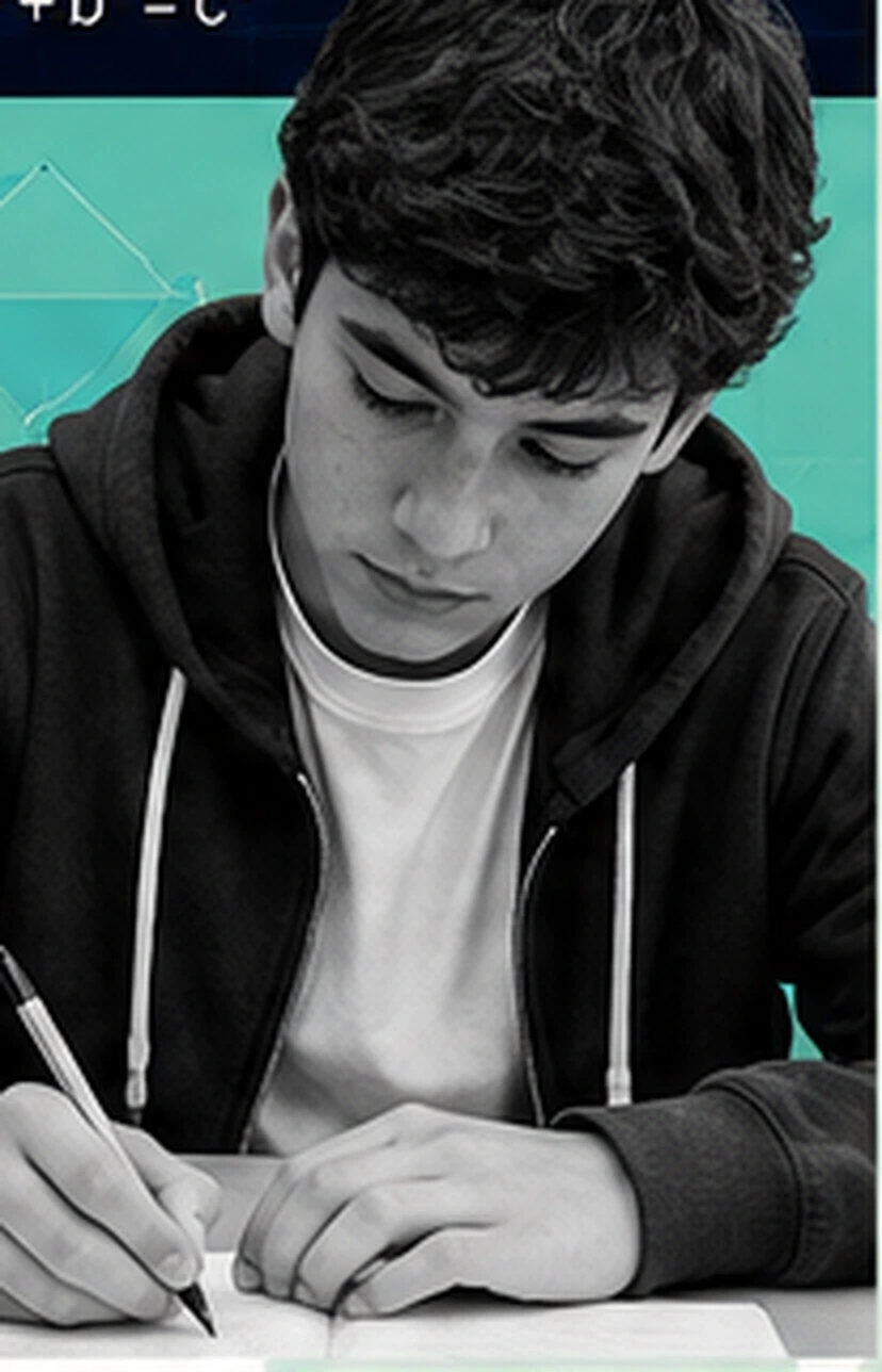 Estudante em acompanhamento de matemática